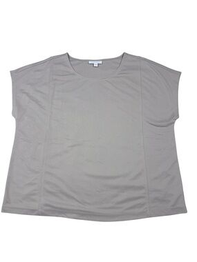 J. Jill Relaxed Scoop-Neck Tee in Light Gray